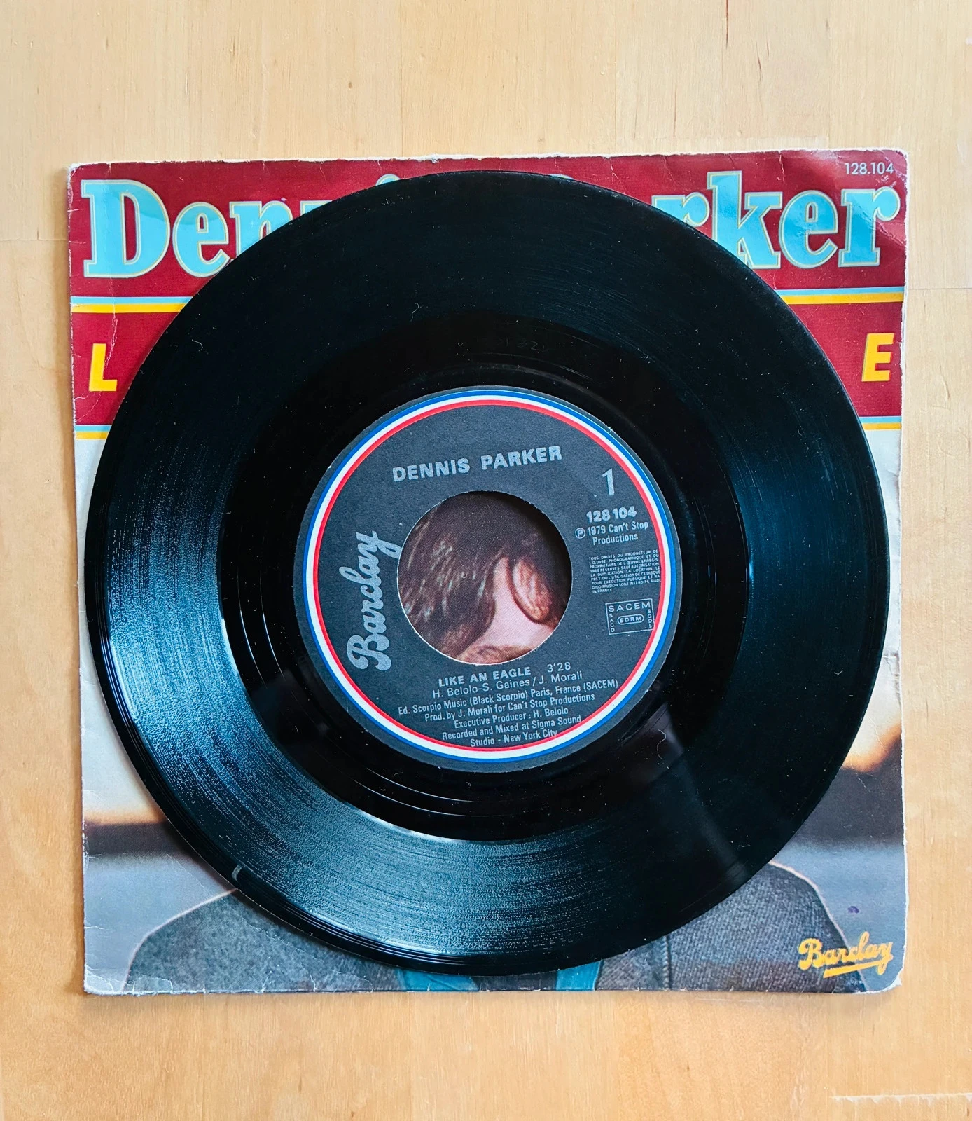 45RPM vinyl record Dennis Parker Like an eagle. – photo 2